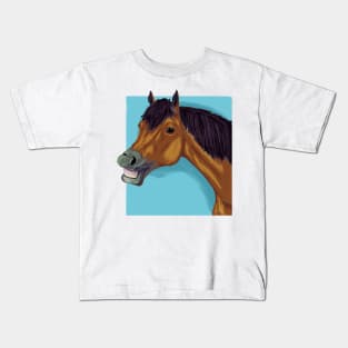 Smiling horse Kids T-Shirt